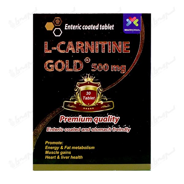 قرص ال کارنیتین گلد 500 میلی گرم مولتی نرمال 30 عدد