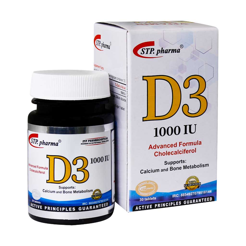 قرص ویتامین D3 1000 واحد اس تی پی فارما 30 عدد