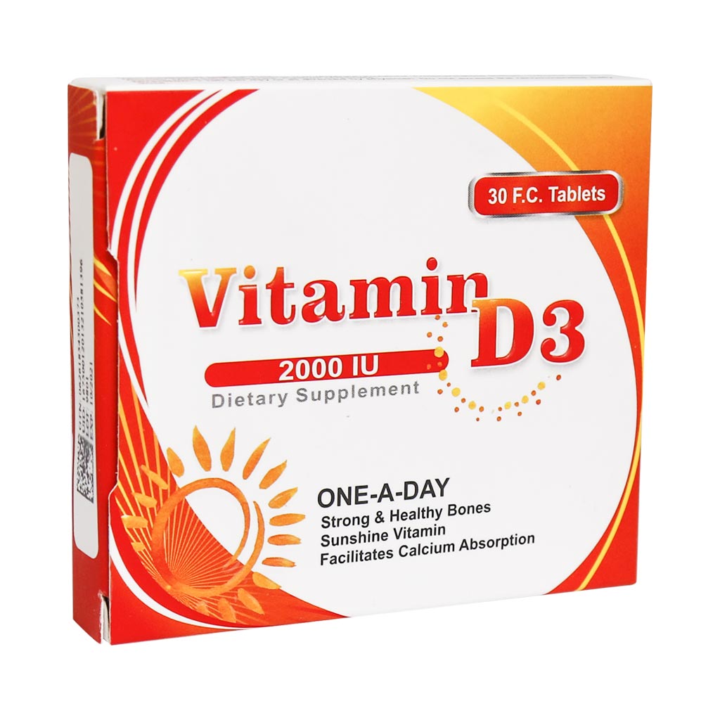 قرص ویتامین د3 2000 واحد آریان سنا 30 عدد