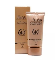 کرم پودر حاوی ضد آفتاب مدیسان پوست چرب و حساس SPF 40